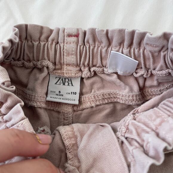 Zara Jeans Girls 5 Light Pink Wash Elastic Waist - Picture 6 of 6